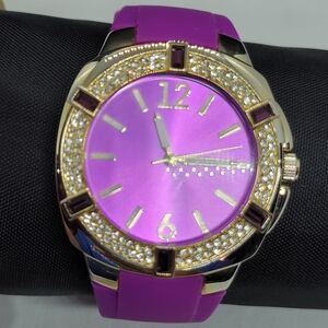 Adrienne Purple Women's Fashion 40 mm Boyfriend Watch Used  Excellent Condition